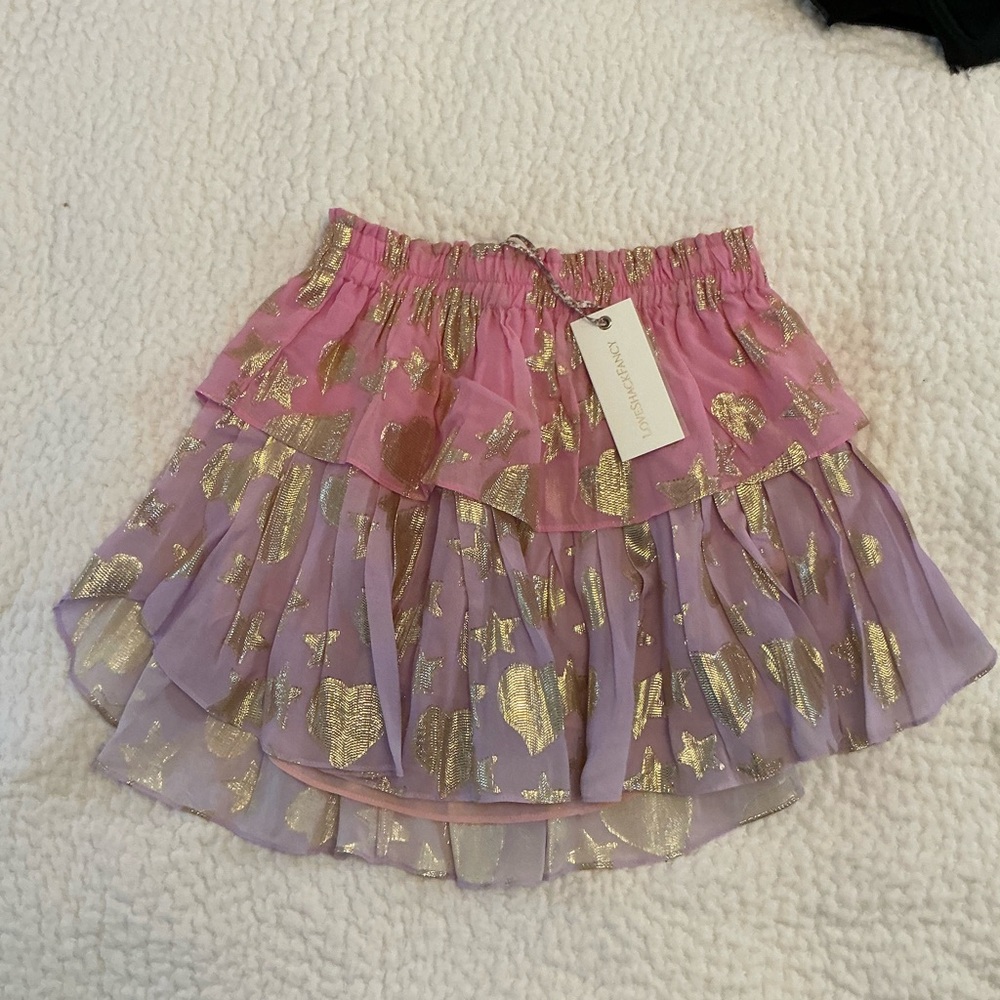 New- LoveShackFancy Ruffle Mini Skirt- size P